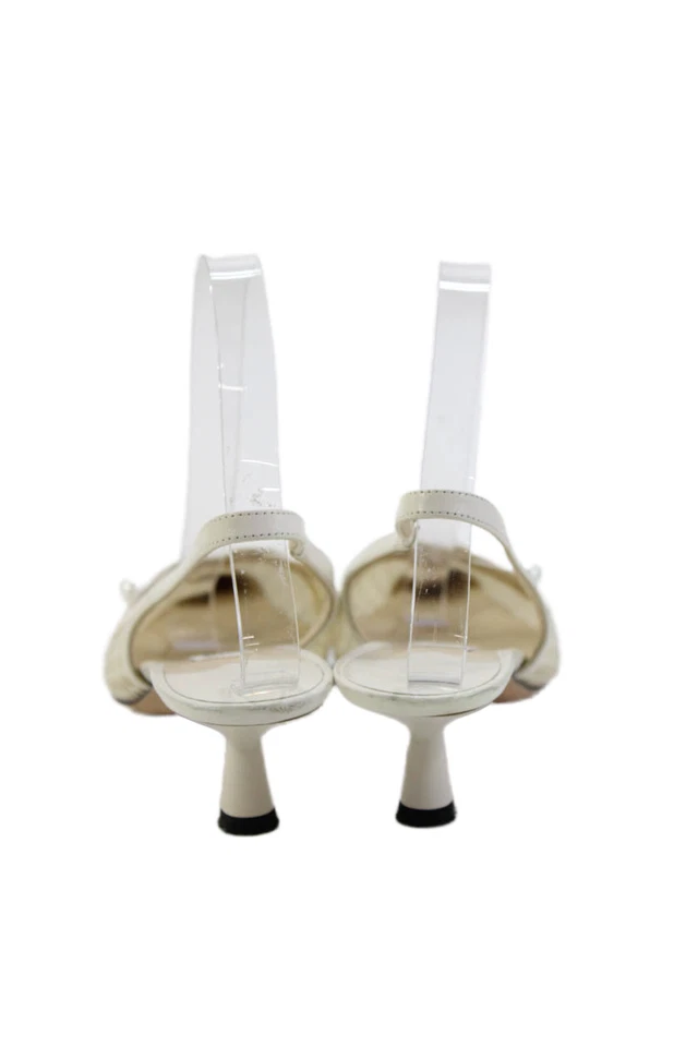 Zapatos de salón Jimmy Choo para mujer de cuero con puntera puntiaguda blancos talla 36 6 Foto 3 de 4