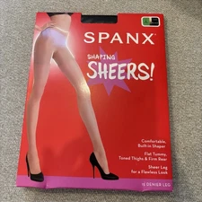 New SPANX Shaping Sheers Size A, Black, Sheer Leg, Unopened