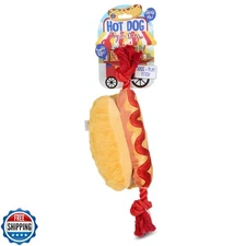 Bow Wow Squeaky Plush Dog Toys – Crinkle Sound – Fun Food and Novelty Shapes 