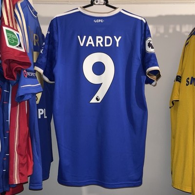 Leicester City 2021/22 Adidas Home Football Shirt Jamie Vardy 9 Mens Large