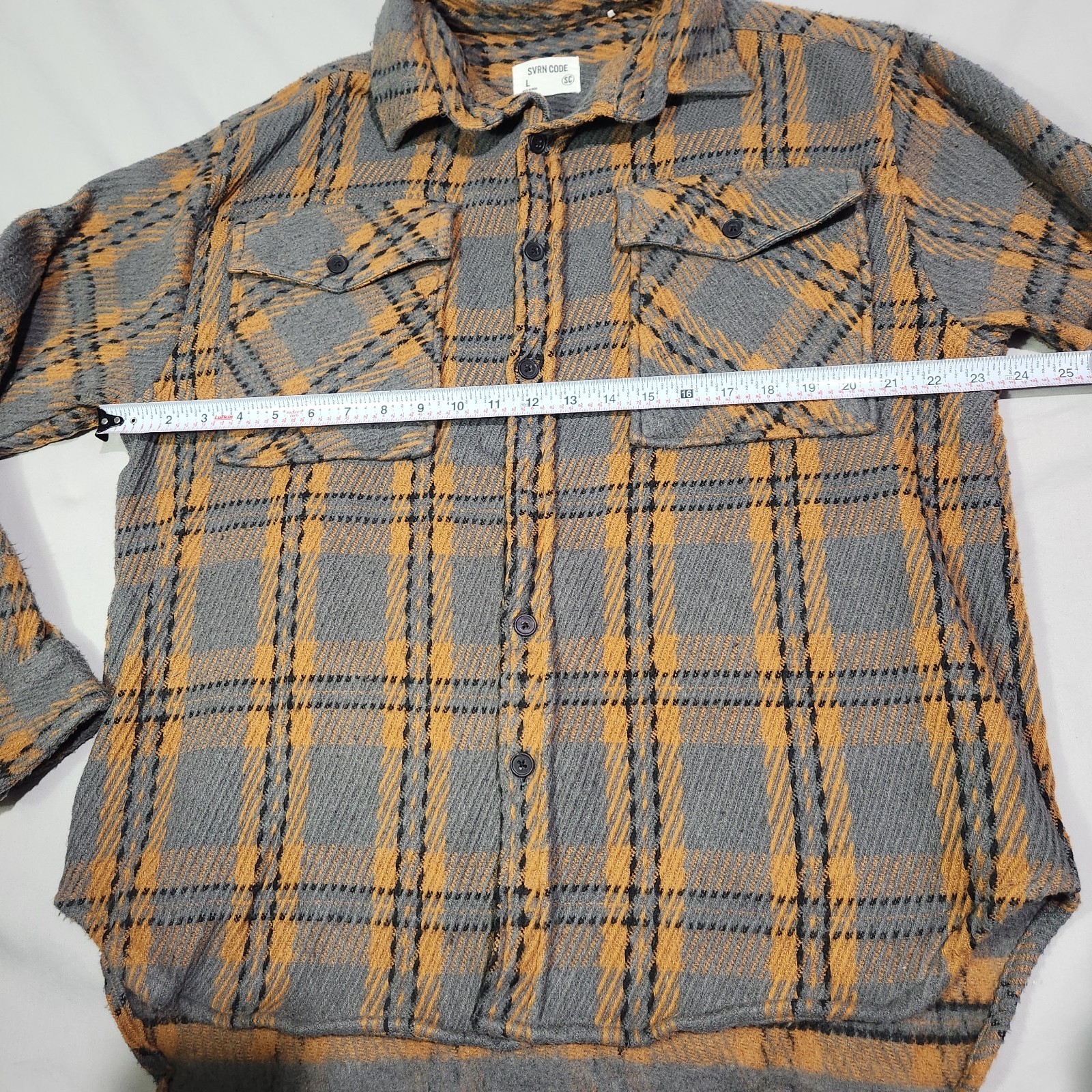 Sovereign Code River Button Up Plaid Shacket Larg… - image 6