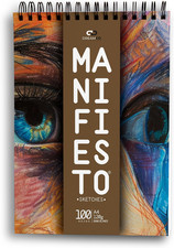 Manifiesto Sketches, 9" X 12" Sketchbook, Top Spiral Bound Sketch Pad with Easy