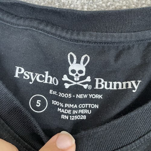 Psycho Bunny T Shirt Mens 5 M Triple Big Skull Rabbit Graphic Logo Designer Golf - Picture 4 of 10