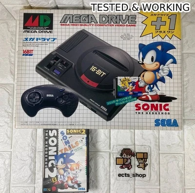 MEGA DRIVE PLUS 1 SONIC Consola Sistema probado en caja +1 juegos SEGA Japón#02 - Imagen 1 de 4