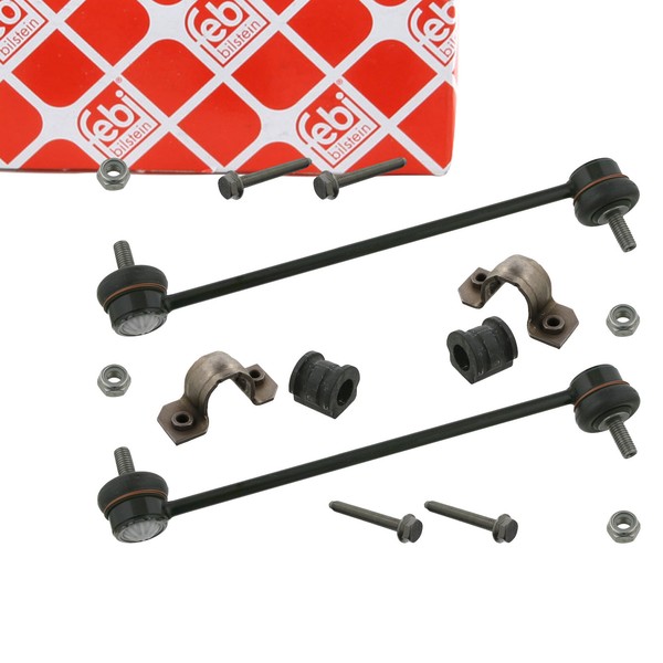 2X Febi Koppelstange + Stabilager 19,8Mm FüR VW Polo 9N Skoda Fabia 1 0AR Vorne-image