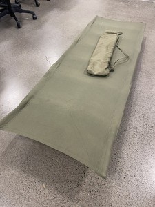 TexSport Mountaineering Lightweight Camp Cot Steel Green Canvas 250lbs Limit