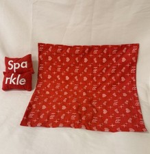 Red  Sparkle  Rainbow High Bedding Set / 3 Piece Set  Blanket and 2 Pillows