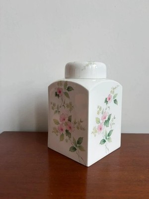 Vintage Victoria China Porzellan Tee Keks Zuckerkanne Kanister Dose Blumen