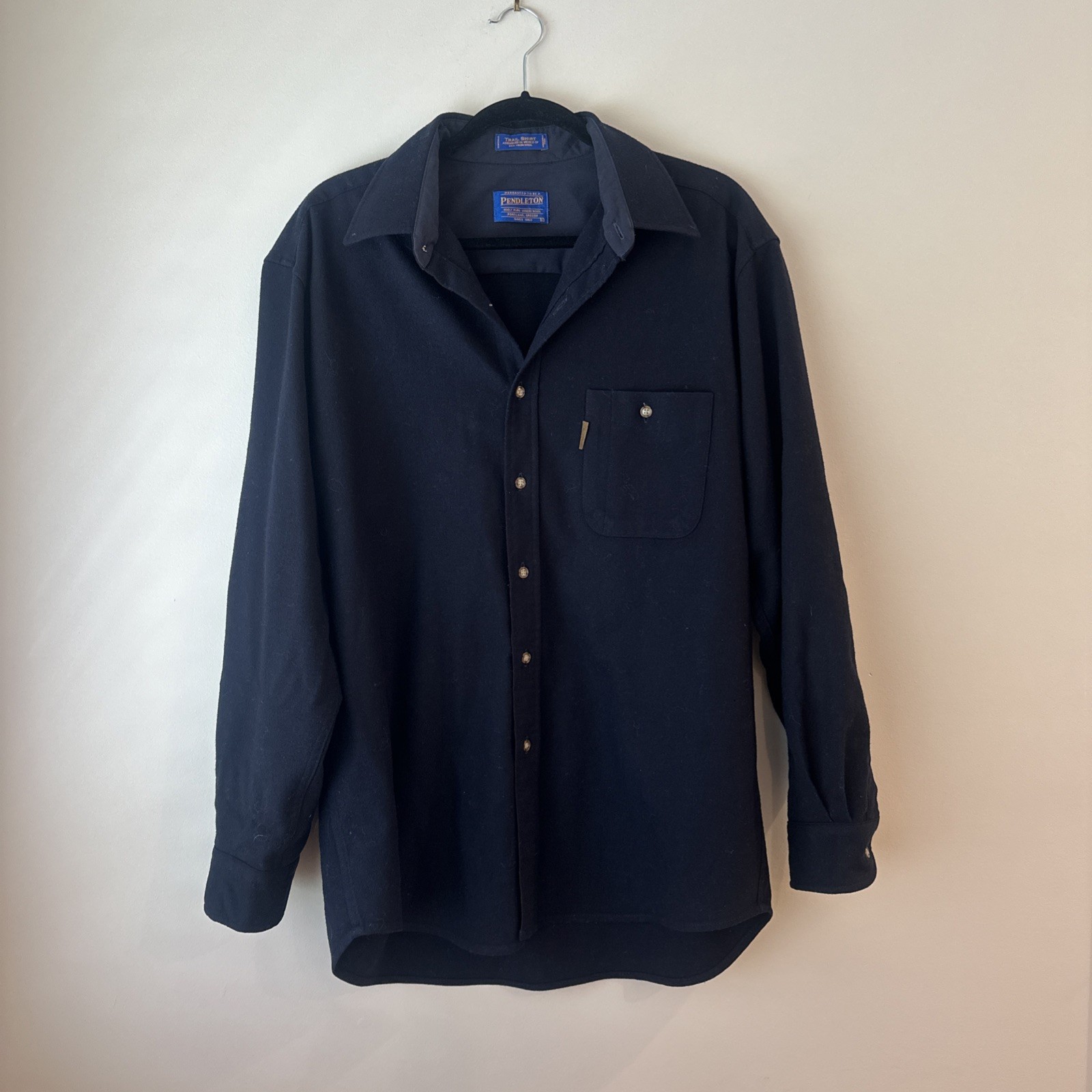 Pendleton Wool Trail Shirt L Elbow Patch Western … - image 10