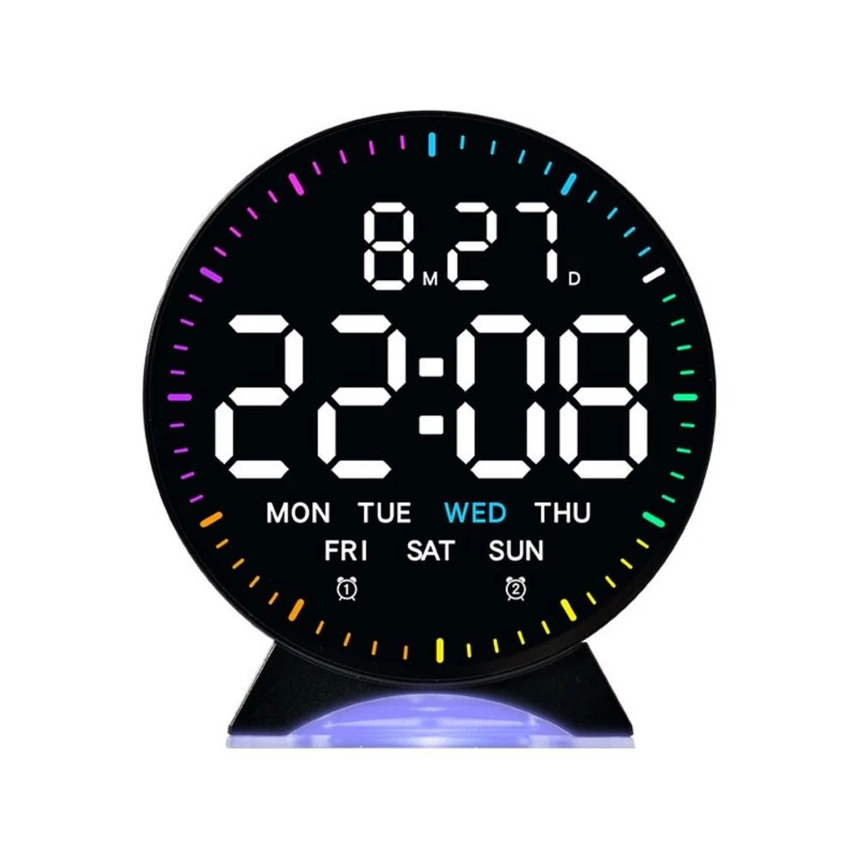 Multi-functional LED Alarm Clock Running Second Display Table Clock Home Decor - Image 3 of 4