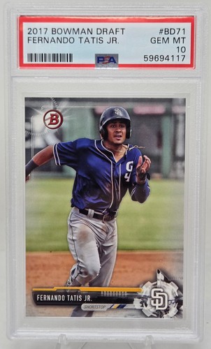 2017 Bowman FERNANDO TATIS JR RC CARD PSA 10 GEM MINT