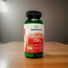 Swanson Coconut Oil Made with Certified Organic Coconut Oil 1,000 mg 60 Softgels