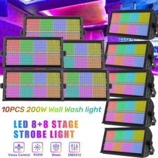 8/10PCS 200w Strobe Wall Wash Light DMX 960LED RGBW Flash DJ Stage Lighting Show