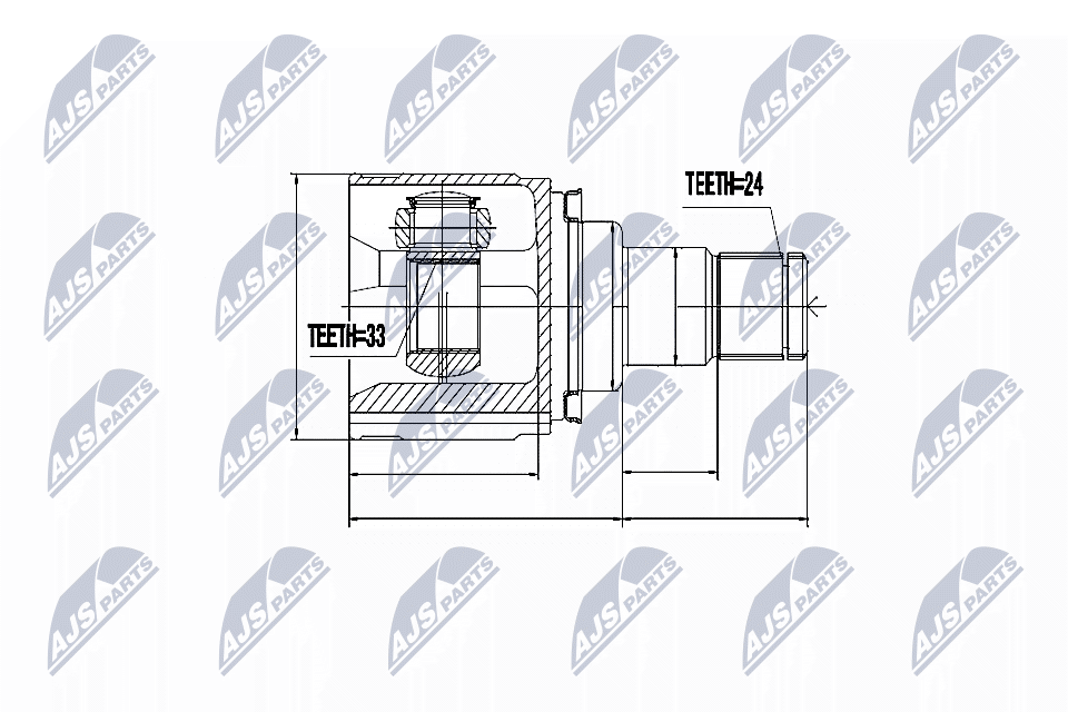 N.T.Y. NPW-MS-037.NTY Joint Kit, drive shaft for MITSUBISHI