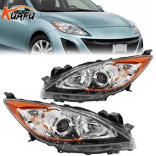 For Mazda 3 2010 2011-2013 Pair Clear Lens Chrome Projector Headlights Assembly For Mazda 3 2010 2011-2013 Pair Clear Lens Chrome Projector Headlights Assembly