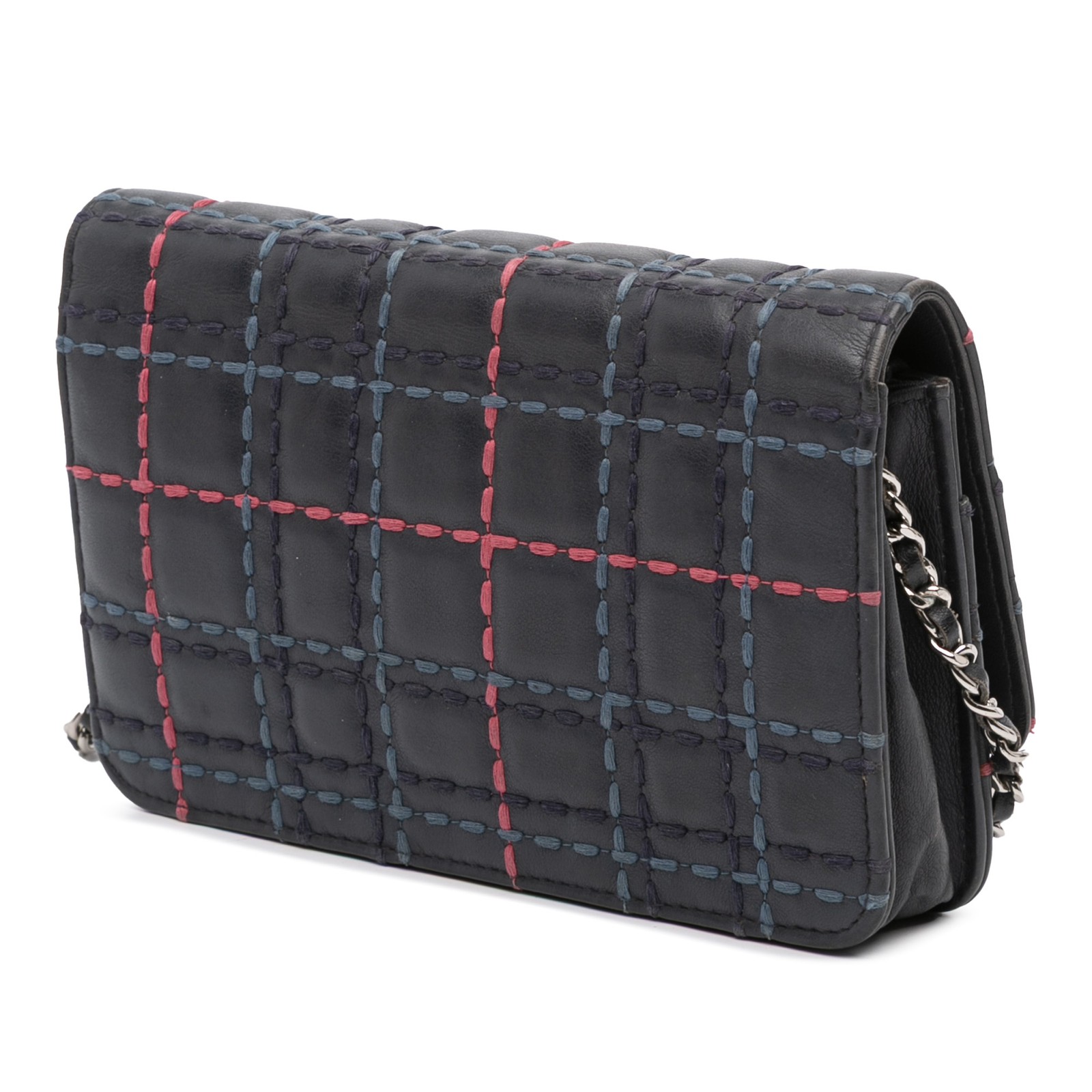 Authenticated Chanel CC Square Stitched Calfskin … - image 2