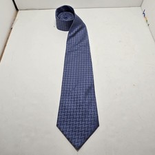 David Taylor Blue Geometric 100 Silk Tie - 60L 3.75W