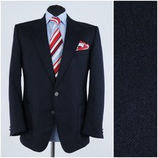 Dark Blue Blazer 42R UK Size WESTBURY Mens Wool Vintage Sport Coat Jacket