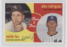 2008 Topps Heritage High Number Then & Now Nellie Fox Alex Rodriguez HOF 0q3