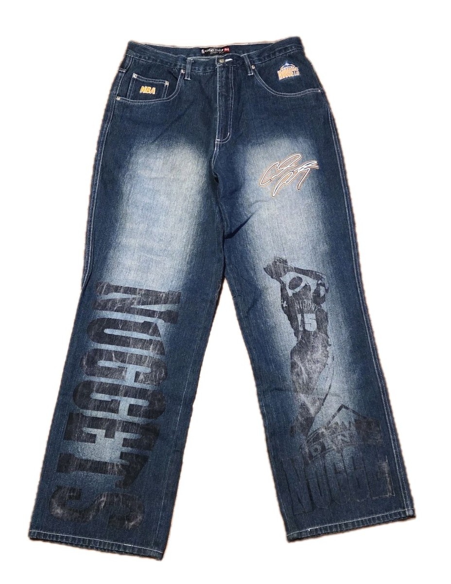 UNK Denim Baggy Jeans NBA Carmelo Anthony Denver Nuggets #15 Size