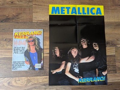 Kerrang! 382 Def Leppard, Metallica Giant Poster, Rush Rolling The Bones 1992