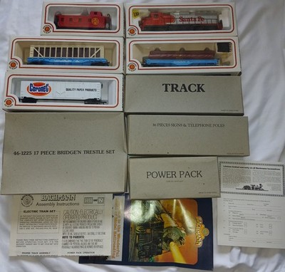 COMPLETE Bachmann Santa Fe HO Starter Train Set Analog DC w/ Track Power Pack