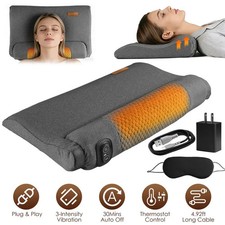 Neck Massager Pillow Ergonomic Massager Memory Foam Pillow With 3-Level Heating