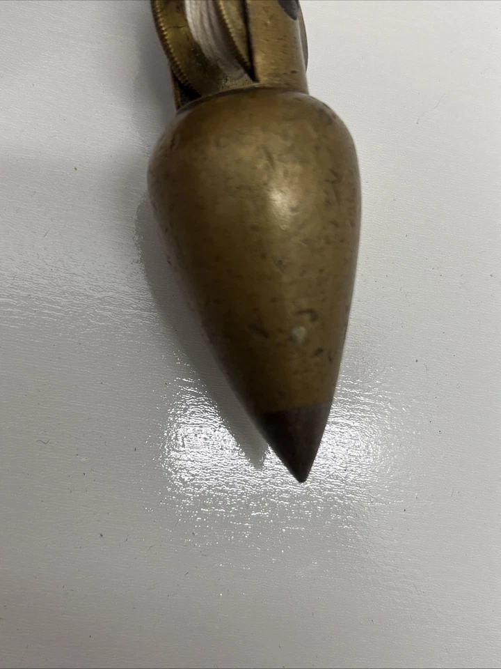 Plomada antigua con carrete sin marca/sin marcas Foto 4 de 4