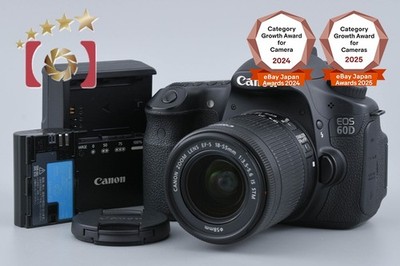 ''Count 4,004'' Canon EOS 60D 18.0 MP Digital SLR Camera EF-S 18-55 IS STM Lens