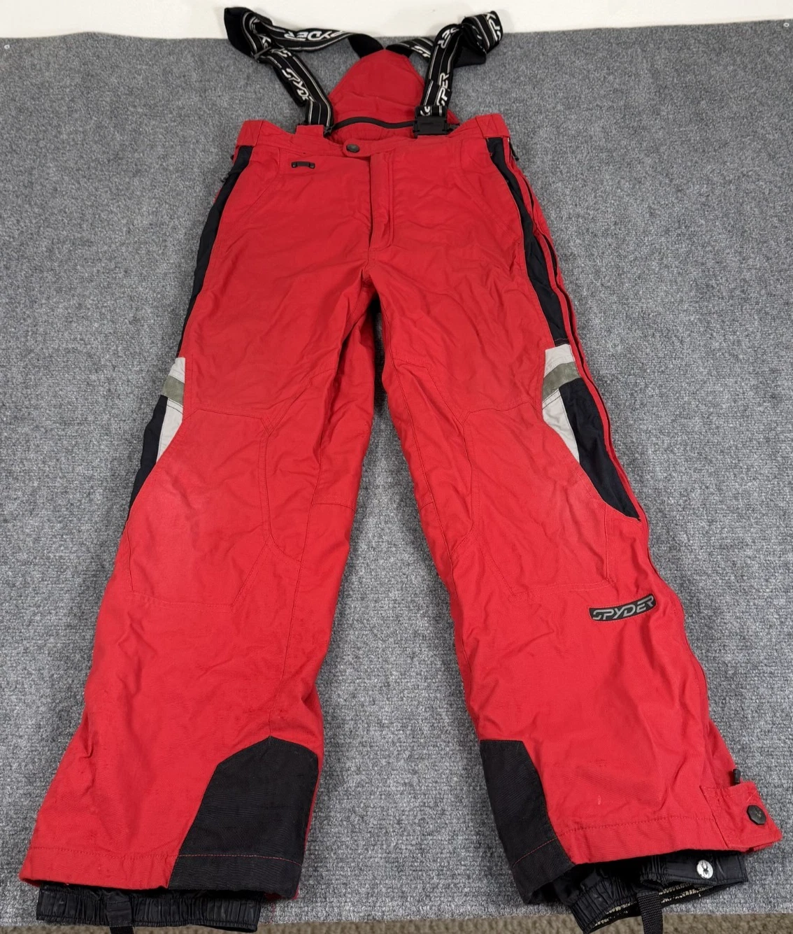 Spyder XT Men’s Ski Pants Bib Insulated Size Medium Red Black Good Condition!