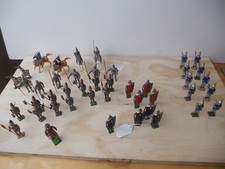 Massive Collection of Vintage Metal Knights with weapons on Horseback and Foot