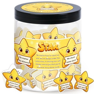 Long Distance Relationship Gift - Positive Star Jar with 60 Affirmation Cards...