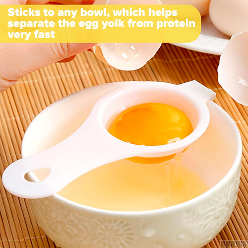 Egg Separator Egg Yolk White Separator - 3Pcs White Decorative Eggs White Filte - Picture 5 of 12