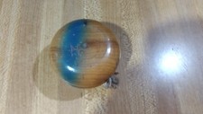 Vintage Duncan Wooden YoYo,brown/blue stripe,rare