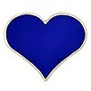 PinMart's Blue Heart Enamel Lapel Pin