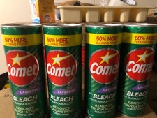 Pk of 4 Comet Cleaner with Bleach Powder Lavender 21 oz. Removes Tough Stains