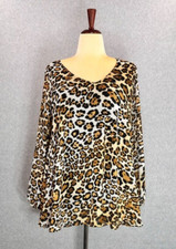 Show Me Your MuMu Donna Michelle Tunic Medium Leopard Print Long Sleeve Lined