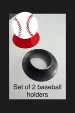 Baseball/Tennis/Billiard Ball Holder Display Stand Round 1/2" tall 2 - Pack 
