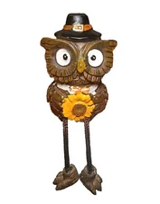 Shelf Sitter Owl Fall Thanksgiving Resin Figurine