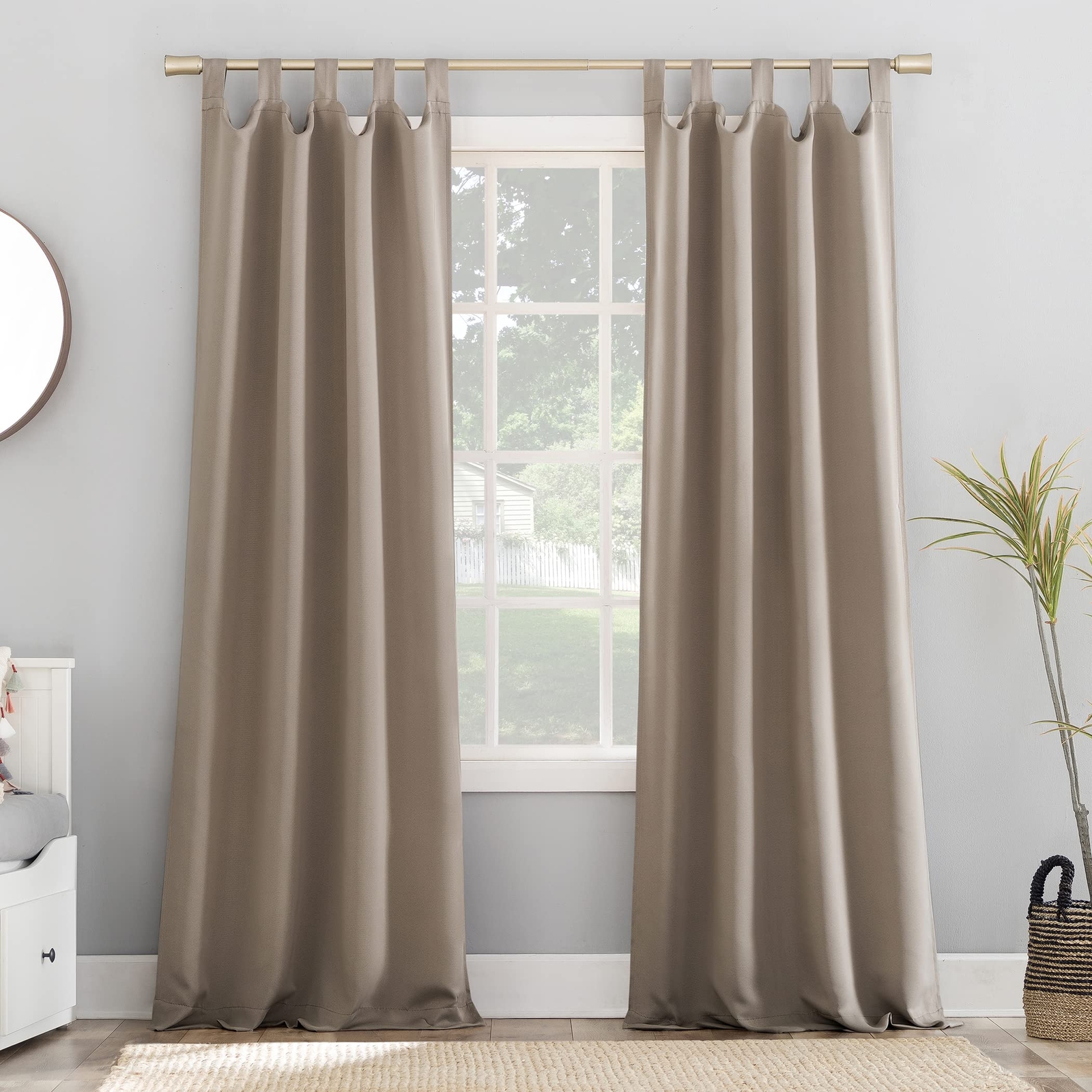 Sun Zero Easton Energy Saving Blackout Tab Top Curtain Panel 40