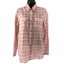 Equipment Shirt Button Down Plaid Cotton Long Sleeve Women's Size Small