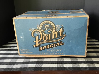 VIntage 2007 POINT BEER Cardboard Case Stevens Point Wisconsin 12 OZ. Bottles