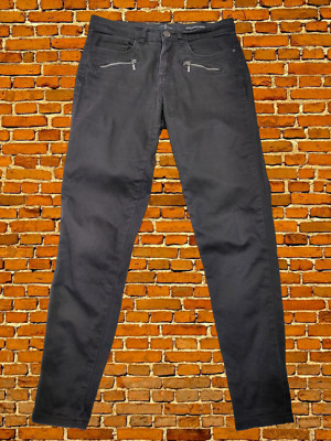 DAMEN JASPER CONRAN UK 10R SCHWARZ LEICHT SUPER STRETCH SKINNY JEANS REISSVERSCHLUSS