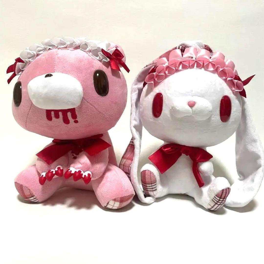 CHAX GP グルーミー　head dress ぬいぐるみ ピンク フリル Chax GP Gloomy Grizzly & All Purpose Bunny Plush Doll Set head