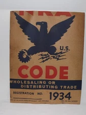 American NRA Wholesaling Distributing Trade SIGN Spread Eagle Biscuit AD