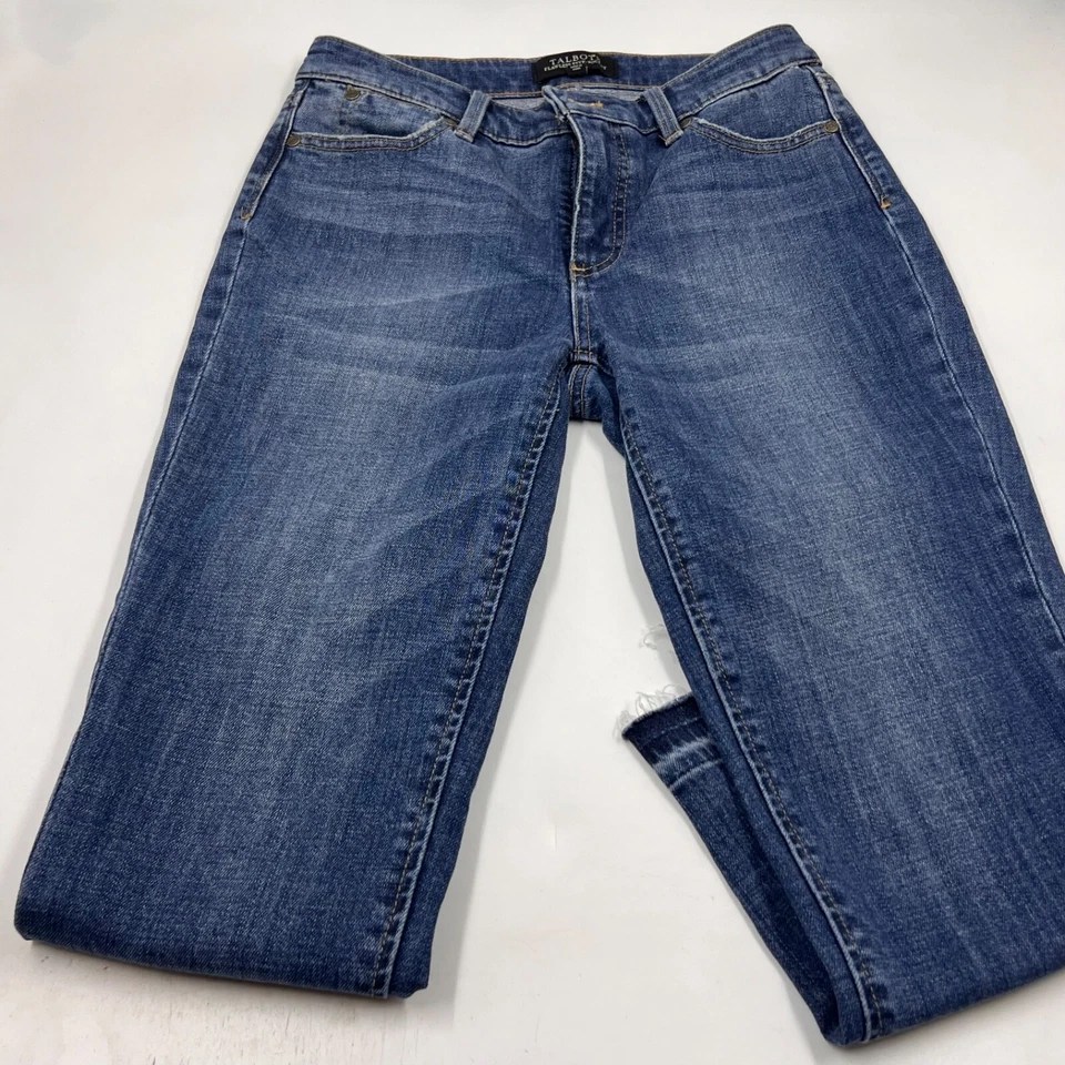 Talbots Womens Flawless Five Jeans Size 2p Petite Blue Denim Skinny Leg - Image 2 of 4