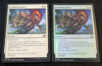 x2 MTG - Collision Course 1 FOIL - Aetherdrift - Pack Fresh!!