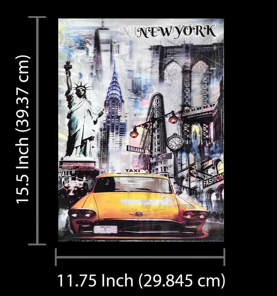 NY-Time square-3D Poster 3DLenticular Effect-2 Images In One - Image 2 of 4