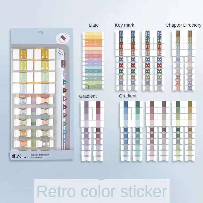 85-Color Transparent Sticky Notes Self-Adhesive Index Tabs for Stationery 155 Sheets-image