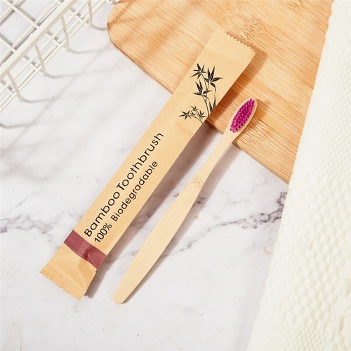 10Pcs Medium-Bristle Bamboo Toothbrush Health Wood Teeth Brush Fibre Wooden Hand - Picture 23 of 41